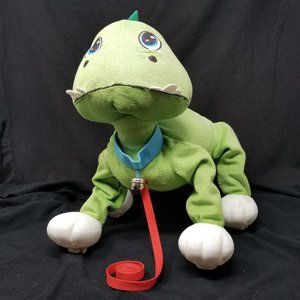 PEPPY PETS WALK YOUR PLUSH GREEN DINOSAUR 11" TALL